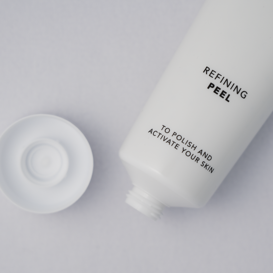 Refining face scrub produkt offen ohne deckel